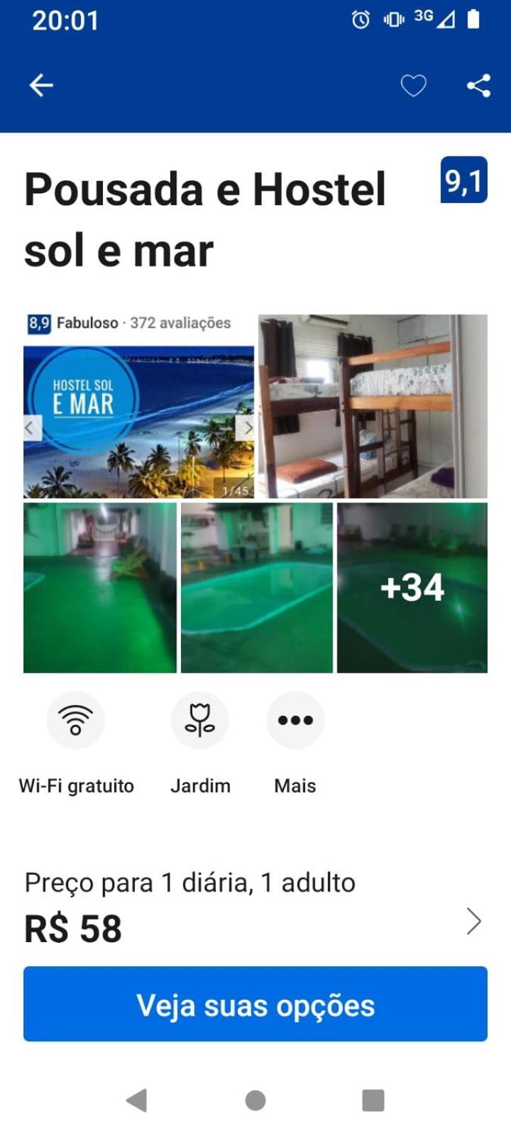 Hostel E Pousada Sol E Mar João Pessoa Exterior foto